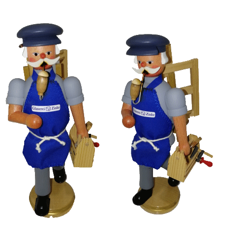 Zwei Glaserei Zinke Räuchermänner